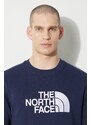 The North Face felpa in cotone M Drew Peak Crew Light uomo colore blu navy con applicazione NF0A4T1E8K21