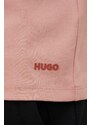 HUGO t-shirt in cotone uomo colore rosa