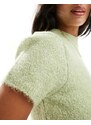 ASOS Petite ASOS DESIGN Petite - T-shirt mini color salvia in filato soffice-Verde