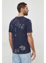 Desigual t-shirt in cotone uomo colore blu navy
