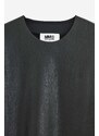 MM6 Maison Margiela T-shirts a Manica Lunga in cotone nero