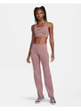 Nike Training - Dri-FIT Power - Pantaloni a zampa color malva fumo-Nero