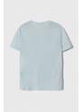 United Colors of Benetton t-shirt in cotone uomo colore turchese