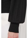 Sisley maglione con aggiunta di seta colore nero