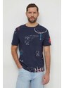Desigual t-shirt in cotone uomo colore blu navy