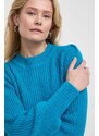 Morgan maglione in misto lana donna colore blu