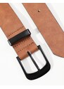 Pull&Bear - Cintura marrone con fibbia nera