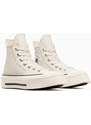 Converse scarpe da ginnastica Chuck 70 De Luxe Squared HI colore beige A06436C