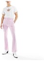 ASOS DESIGN - Pantaloni eleganti a zampa skinny rosa polvere