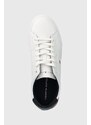 Tommy Hilfiger sneakers in pelle ESSENTIAL LEATHER DETAIL VULC colore bianco FM0FM04047