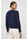 Marella maglione in cotone colore blu navy