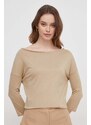 Sisley camicia a maniche lunghe donna colore beige