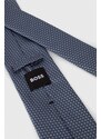 BOSS cravatta in seta colore blu
