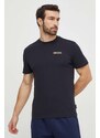 Napapijri t-shirt in cotone uomo colore nero con applicazione