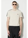 Fred Perry t-shirt in cotone Contrast Tape Ringer T-Shirt uomo colore beige con applicazione M4613.V57