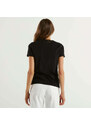 Elisabetta Franchi t-shirt stampa logo flock black