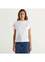 Twinset t-shirt con accessorio oval T bianca