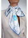 Lilou foulard in seta colore blu