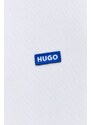 Hugo Blue felpa in cotone uomo colore bianco