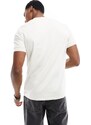 Fred Perry - T-shirt in jersey con rovescio a ricci color écru-Bianco