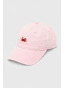 Levi's berretto da baseball in cotone colore rosa con applicazione