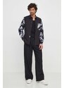 Versace Jeans Couture camicia in cotone uomo colore nero
