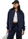 4th & Reckless - Giacca bomber sartoriale blu navy in coordinato