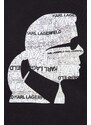 Karl Lagerfeld felpa in cotone uomo colore nero