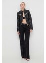 Versace Jeans Couture giacca in pelle donna colore nero