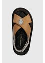 Kurt Geiger London sandali in pelle Orson Cross Strap Sandal donna colore beige 9992248109 9992200109