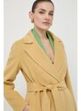 Marella cappotto in lana colore giallo