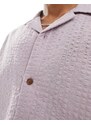ASOS DESIGN - Camicia oversize anni '90 in seersucker testurizzato color malva-Viola