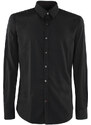 Y.Two Camicia Da Uomo Slim Fit a Maniche Lunghe Classiche Nero Taglia L