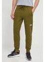 The North Face pantaloni da jogging in cotone colore verde
