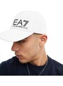 Armani - EA7 - Cappellino con visiera bianco/nero con logo