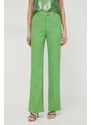 BOSS pantaloni donna colore verde
