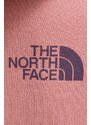The North Face felpa in cotone donna colore rosa con cappuccio