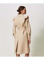 TWINSET Trench con volant Beige