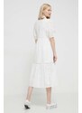 Desigual vestito in cotone colore bianco