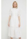 Desigual vestito in cotone colore bianco