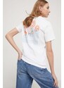 Converse t-shirt in cotone donna colore bianco