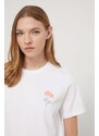Converse t-shirt in cotone donna colore bianco