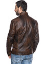 Leather Trend Attila - Biker Uomo Marrone in vera pelle