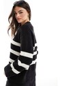 Selected Femme - Bloomie - Cardigan nero a righe bianche