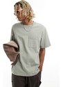 Abercrombie & Fitch - T-shirt premium pesante verde salvia con tasca
