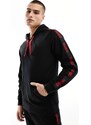Hugo Red HUGO - Bodywear - Felpa con cappuccio sportiva nera con logo-Nero