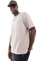 Abercrombie & Fitch - T-shirt pesante premium marrone/grigio con tasca