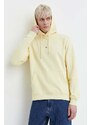 Tommy Jeans felpa uomo colore giallo con cappuccio con applicazione