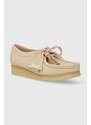 Clarks Originals scarpe in pelle Wallabee donna colore beige 26175773