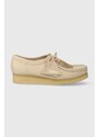 Clarks Originals scarpe in pelle Wallabee donna colore beige 26175773